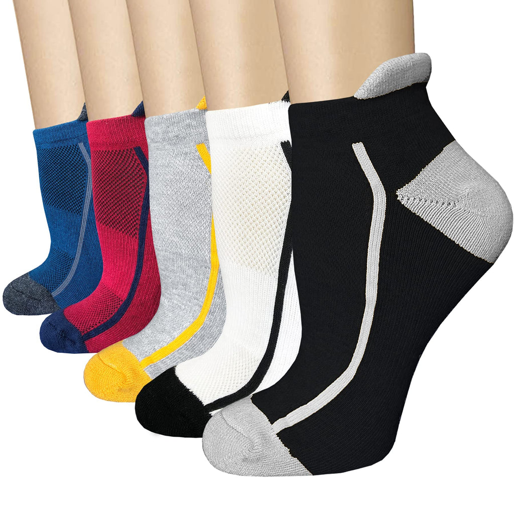 5 Pairs Copper Compression Ankle Socks Women & Men Sport Plantar Fasciitis Arch Support - Best For Athletic &Travel - BeesActive Australia