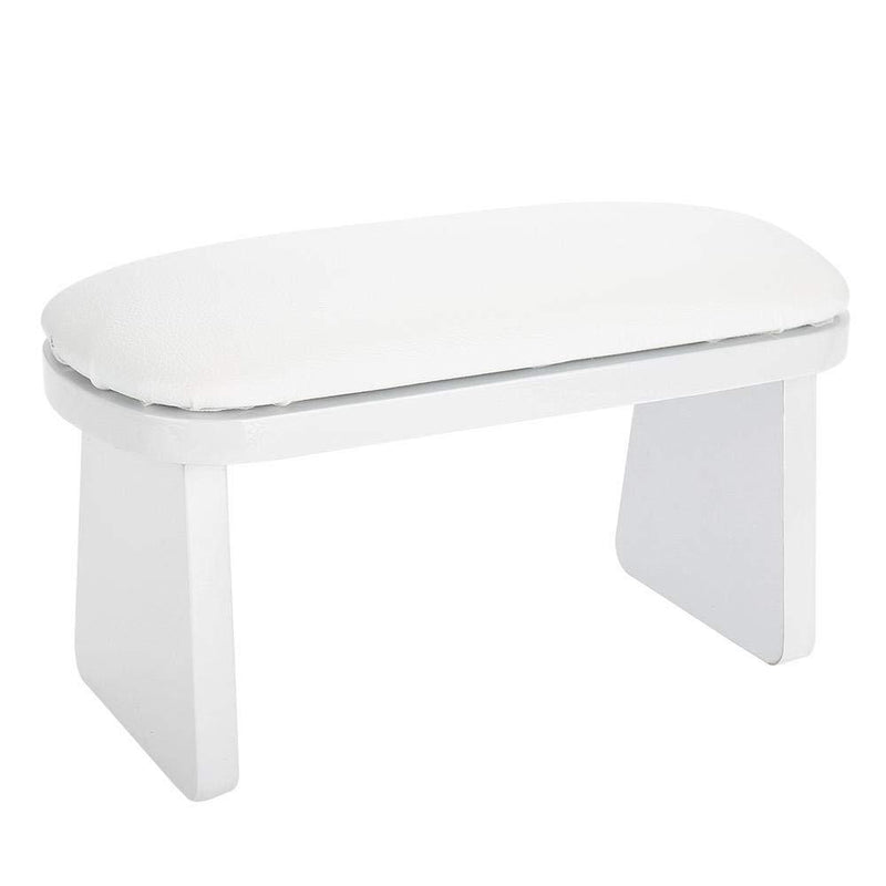 Nail Arm Rest,Manicure Hand Rest Cushion Arm Wrist Holder Mat,Faux Leather Manicure Nail Art Accessories Tool for home/Nail Solon(White) White - BeesActive Australia