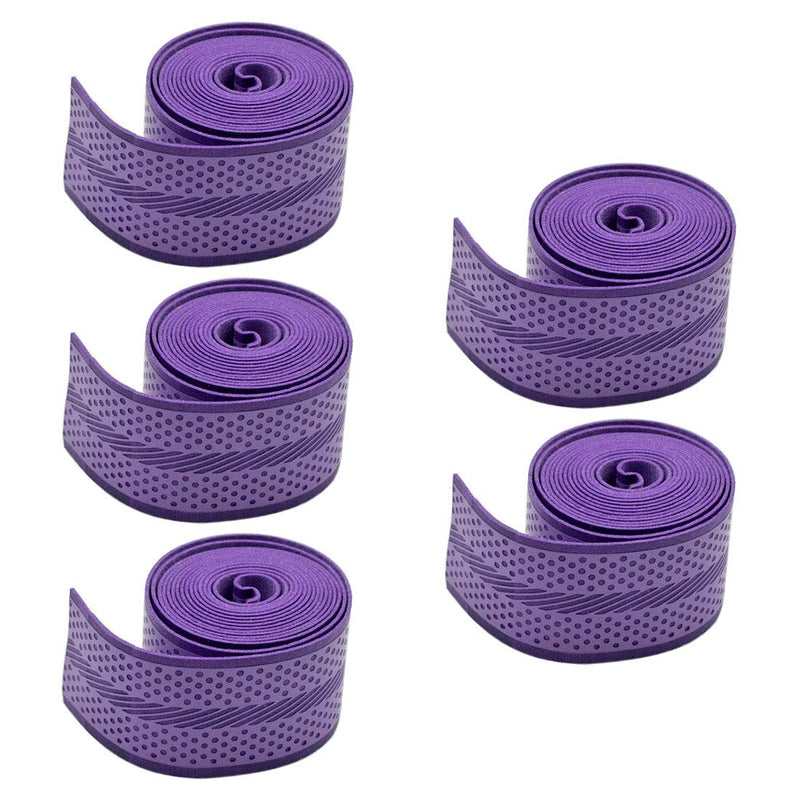 Xiaoyztan 5 Pcs Purple PU Anti-Slip Absorbent Racket Grip Tape for Tennis Badmiton - BeesActive Australia