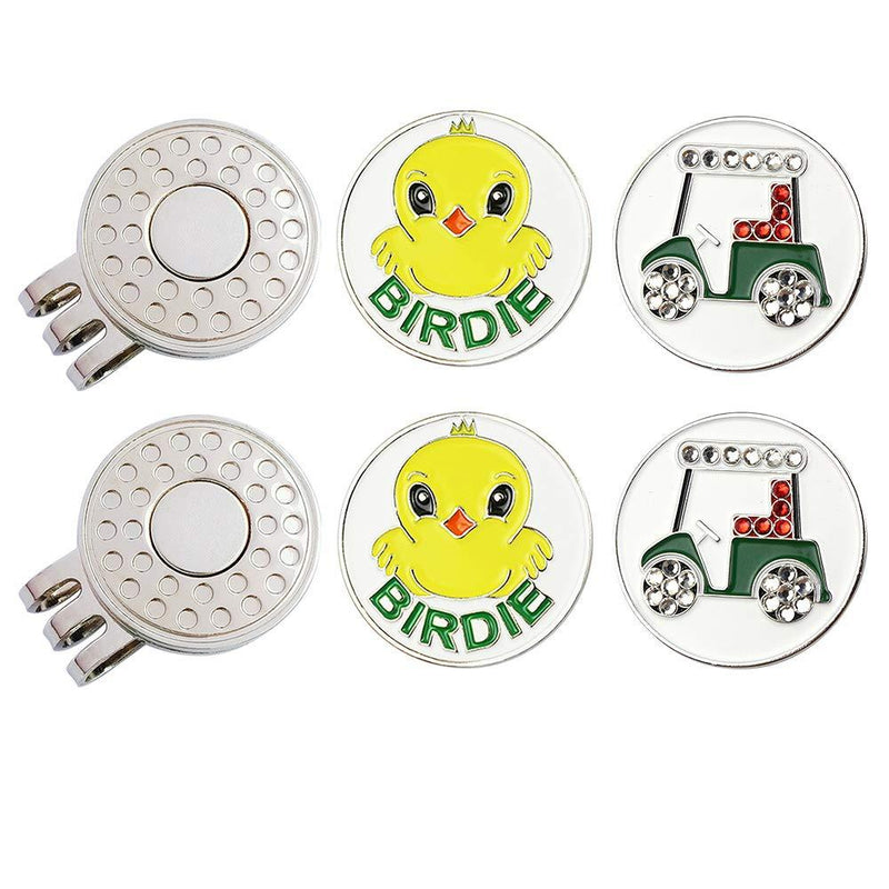 GOLTERS Golf Ball Markers with Hat Clips Value Sets for Men Women Golfer, Removable Attaches Easily to Golf Cap Premium Gifts Brid and Cart - BeesActive Australia