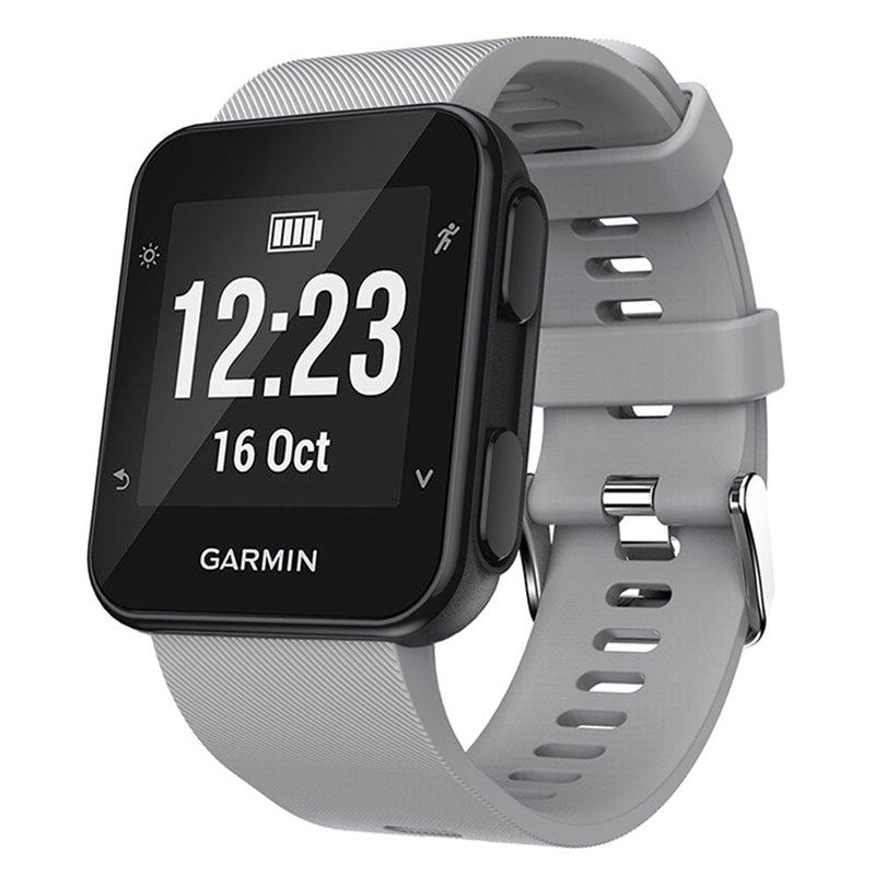 Band for Garmin Forerunner 35, Soft Silicone Replacement Watch Band Strap for Garmin Forerunner 35/Forerunner 30 Smart Watch, Fit 5.11 inches-9.05 inches (130mm-230mm) Wrist gray - BeesActive Australia