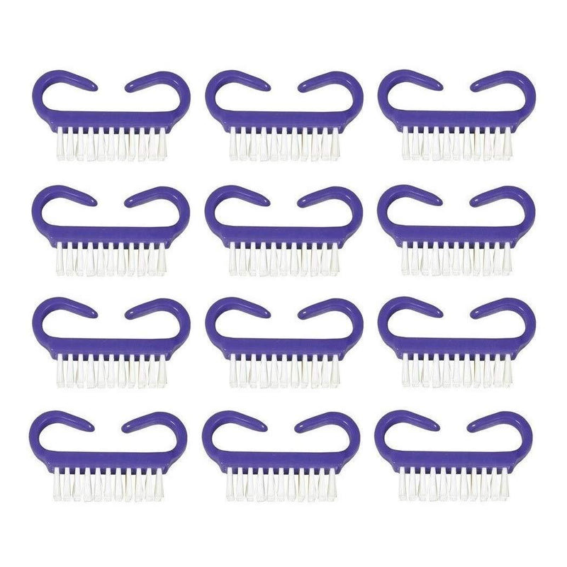 Handle Grip Scrub and Cleaning Brush for Toes and Nails (Pack of 12) Purple and white - BeesActive Australia