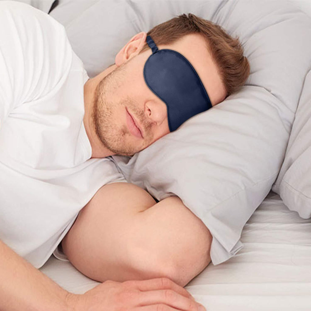 Silk Sleep Mask for A Full Night's Sleep Comfortable Super Soft Eye Mask with Elastic Strap - BeesActive Australia