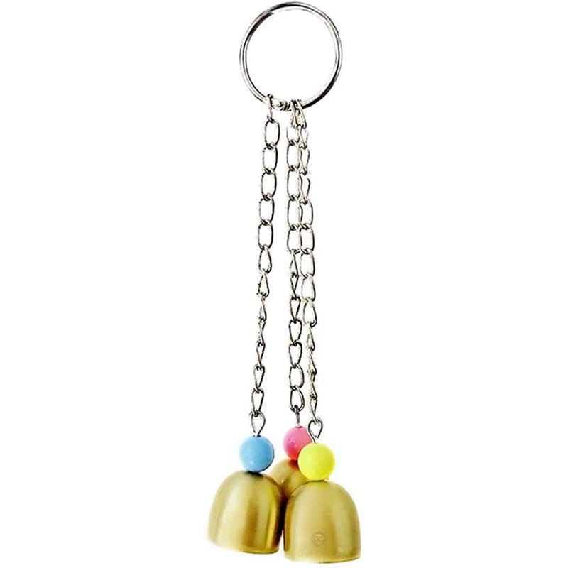 SunGrow Parrot Bell Toy, Galvanized 3 Steel Bells for Cockatiels, Conures, Chicken, Duck & Lovebirds, Jingle Sound - BeesActive Australia