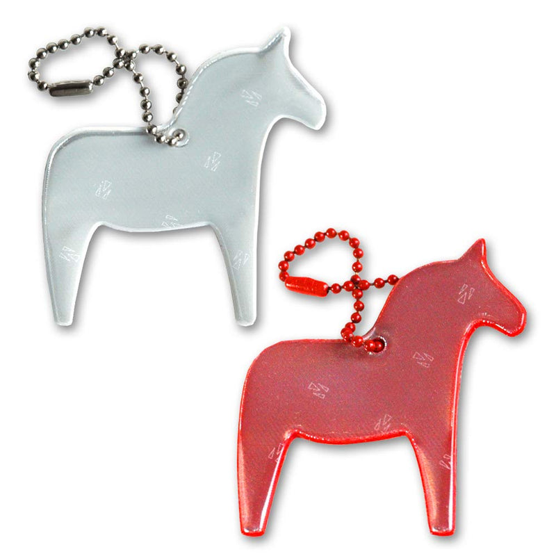 funflector Safety Reflectors - Animals - Ultra Bright, Stylish Reflective Gear for Jackets, Bags, Backpacks, Strollers and Wheelchairs - Made in USA Dala Horse-2-pack - BeesActive Australia