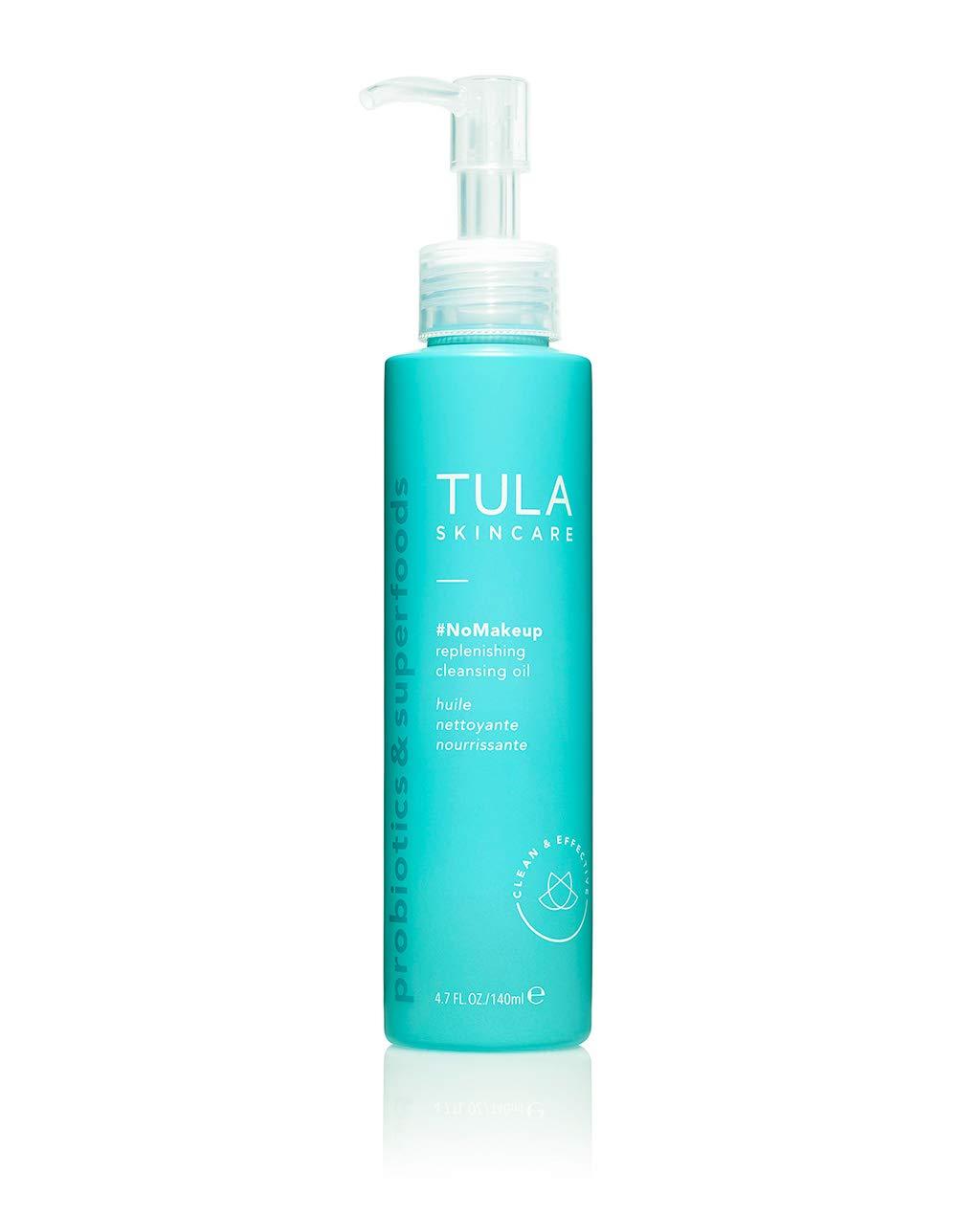 TULA Skin Care #nomakeup Replenishing Cleansing Oil | Oil Cleanser and Makeup Remover, Gently Clean and Remove Stubborn Makeup and Residue | 4.7 oz. 4.7 Ounce (New Packaging) - BeesActive Australia