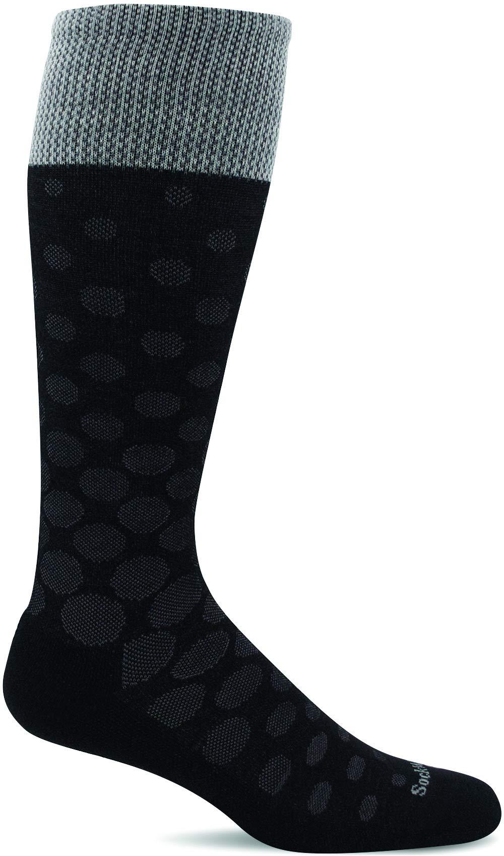 [AUSTRALIA] - Sockwell Women's Spot On Moderate Graduated Compression Sock Black Medium / Large 