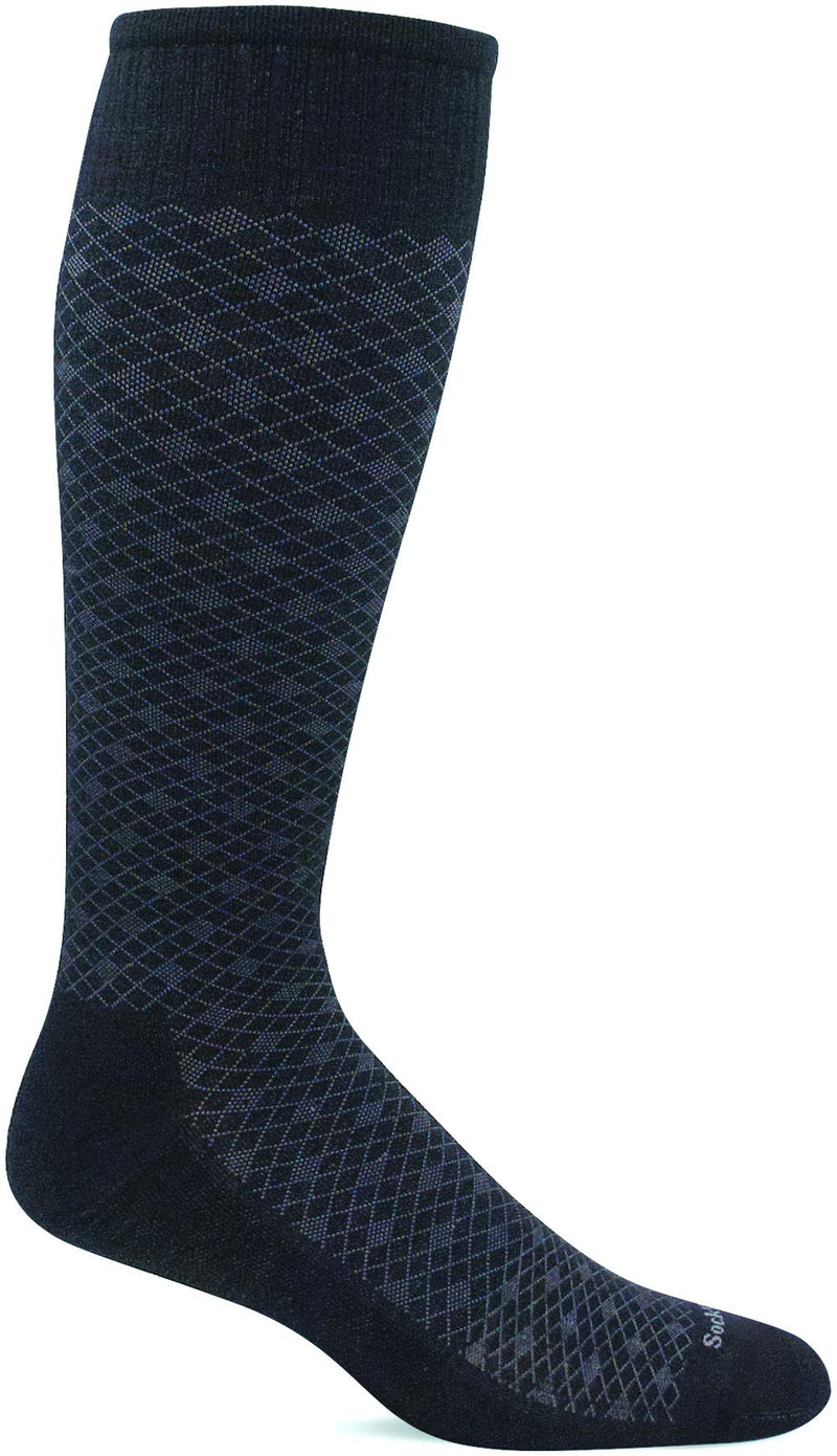 [AUSTRALIA] - Sockwell Men's Featherweight Moderate Graduated Compression Sock Black Multi Large / X-Large 