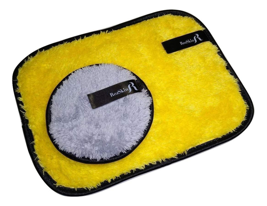 RozSkin reusable makeup remover Pad/Towel Pack As Travel Kit (Light Gray) & (Sunshine Yellow)1 kit"Made In Taiwan" Light Gary & Sunshine Yellow - BeesActive Australia