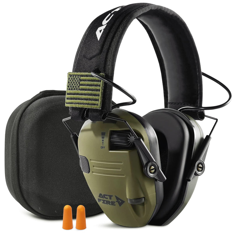 Ear Protection Hearing Protection for Shooting Gun Range Shooting Earmuffs Elite Matte Od - BeesActive Australia