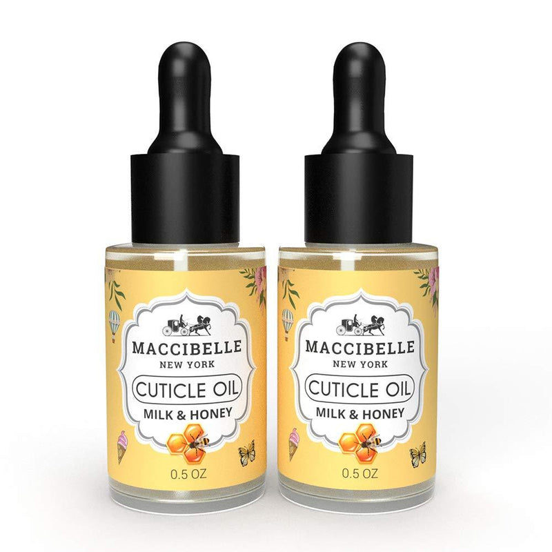 Maccibelle Cuticle Oil Milk and Honey 0.5 oz Heals Dry Cracked Cuticles 2 pcs - BeesActive Australia