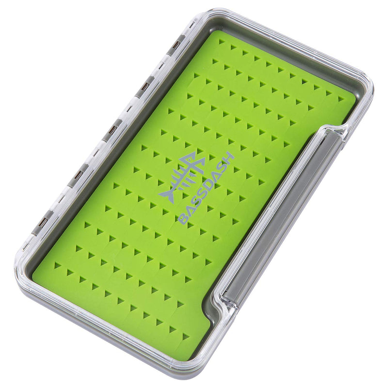 Bassdash Waterproof Fly Box Single/Double Sided Fishing Flies Storage With Foam/Silicone Slits Insert Type 8 - 121 Silicone Slits 7.4"x4.1"x0.7” - BeesActive Australia