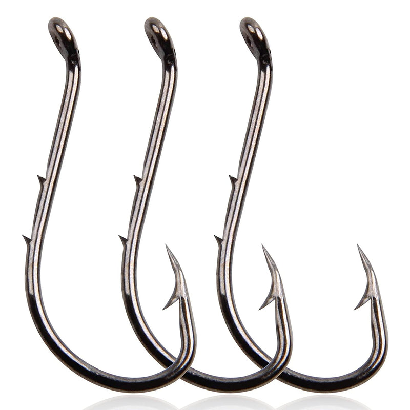 OROOTL Octopus Fishing Hooks, 100pcs Barbed Baitholder Hooks Offset Circle Octopus Hooks Extra Sharp High Carbon Steel Jig Fish Hooks for Freshwater Saltwater Size 8-6/0 100pcs 5/0 - BeesActive Australia