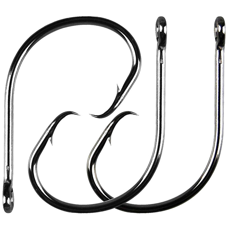 Fishing Circle Hooks Saltwater Hook - 80pcs High Carbon Steel Fishhooks in-Line Straight Eye Octopus Hook for Freshwater Fishing 80pcs 1/0 - BeesActive Australia