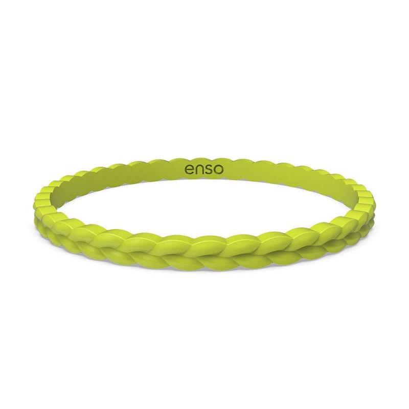 Enso Silicone Bracelet – Weave Stackable Bracelet - Hypoallergenic Rubber Wristband – Comfortable Flexible Band for Active Lifestyle - Medical Grade Silicone Lightning Large - BeesActive Australia