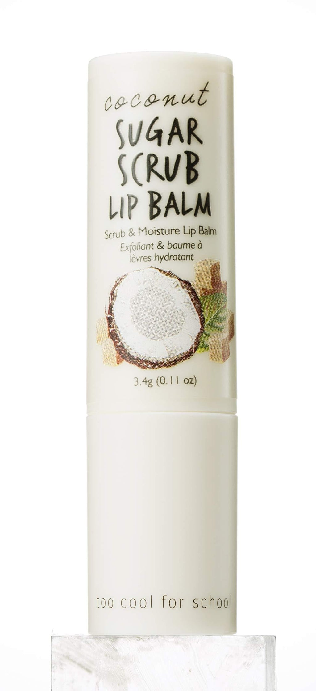 Too Cool For School Coconut Sugar Scrub Lip Balm - natural coconut sugar, coconut water, coconut oil, exfoliating, hydration - BeesActive Australia