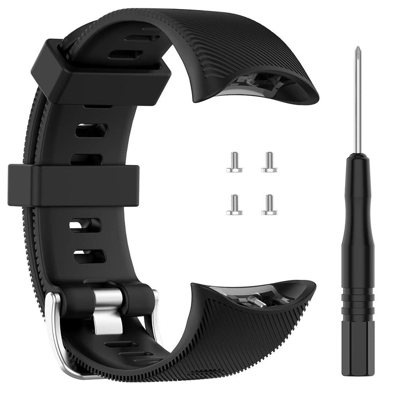 Compatible for Garmin Forerunner 45S Replacement Band, AWADUO Replacement Silicone Wrist Band Strap for Garmin Forerunner 45S/ 45, Soft and Durable(Silicone Black) - BeesActive Australia