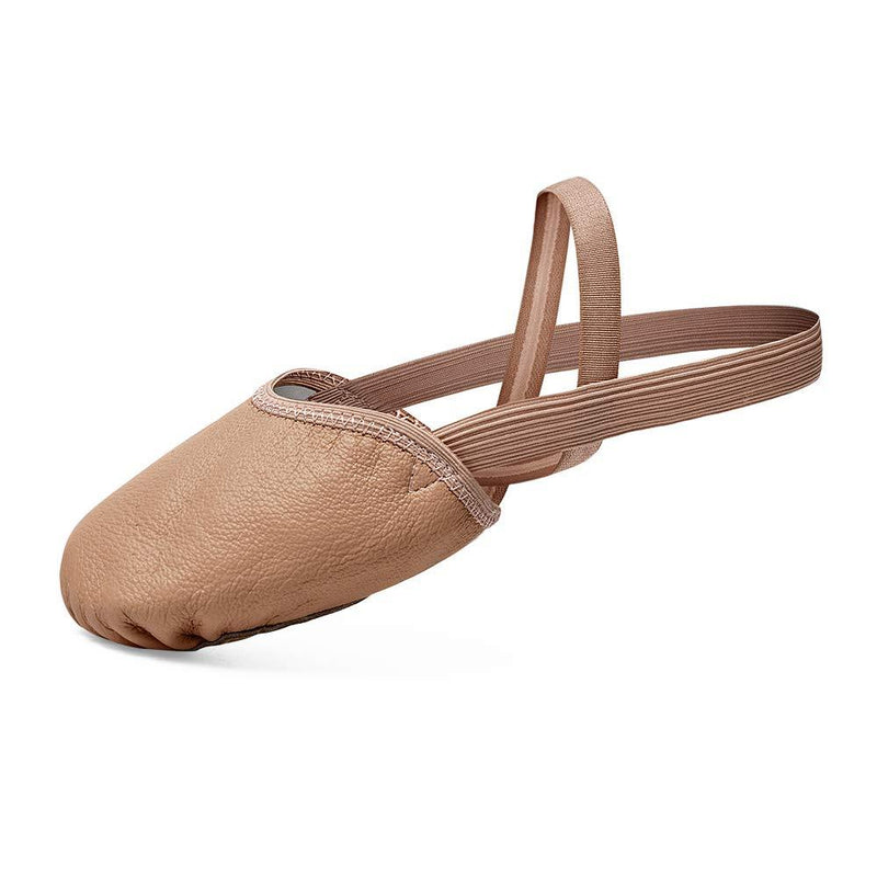 [AUSTRALIA] - STELLE Leather Contemporary Pirouette Dance Half Sole Lyrical Turning Shoes for Ballet Jazz Girls/Women/Boy/Men/Adult 6-7 Tan 