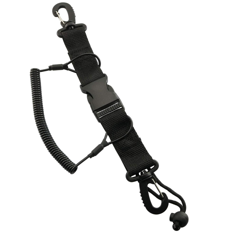 PSCCO Scuba Diving Camera Anti-Lost Lanyard Strap Loss Proof Spring Coil Rope with Clips and Quick Release Buckle for Underwater Diving Tool - BeesActive Australia