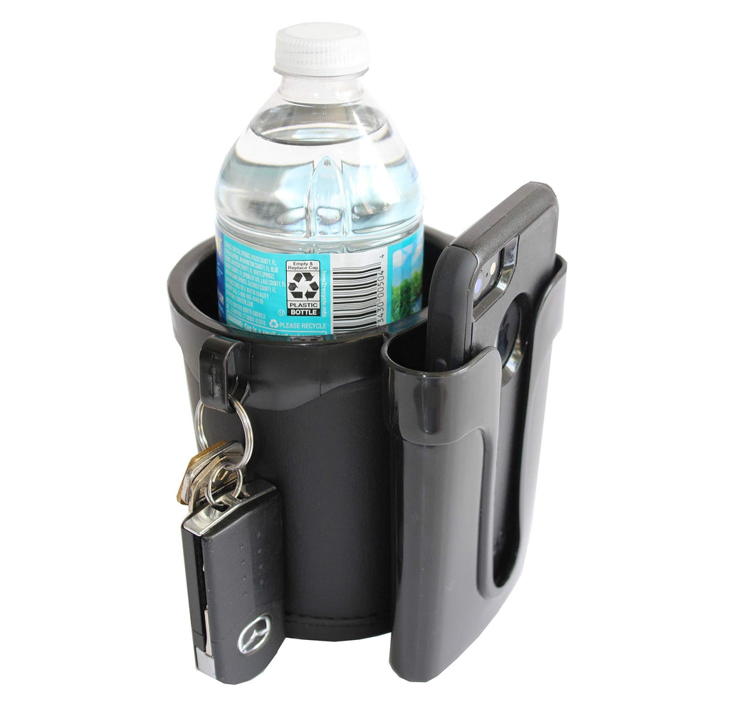 BikeCupHolder - Black - Cell Phone - Keys - Holder Combo for Beach Cruiser - Commuter Bike - BeesActive Australia