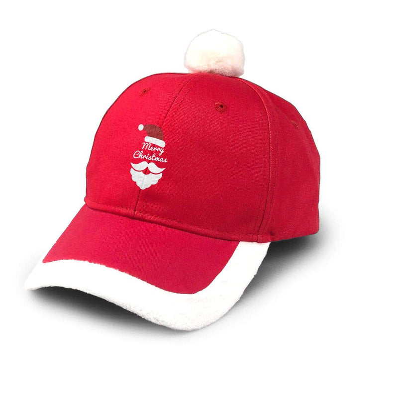 KKMKSHHG Merry Christmas Hat Unisex Adult Vintage Adjustable Santa Baseball Cap Red/White Merry Christmas Santa Claus One Size - BeesActive Australia