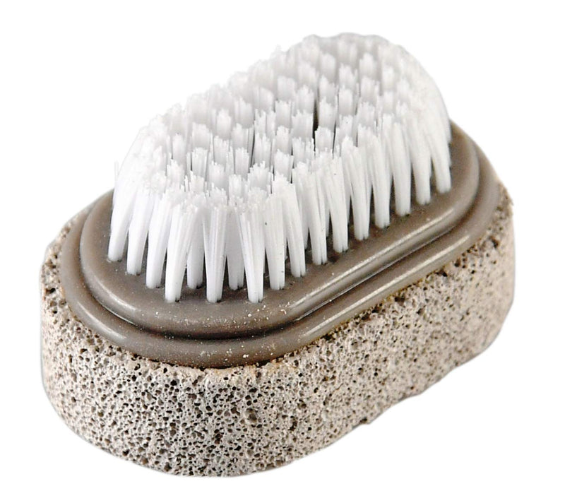 HOME-X 2-in-1 Pumice Stone and Brush for Feet, Foot File, Dead Skin Callus Remover, Pedicure Tool, Bathroom Accessories-2 ¾“ L x 1 ¾“ W - BeesActive Australia