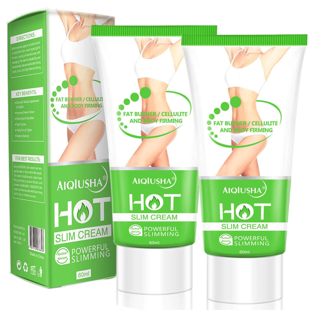Hot Cream 2 Pack, Cellulite Slimming & Firming Cream, Body Fat Burning Massage Gel for Shaping Waist, Abdomen and Buttocks 120ml - BeesActive Australia