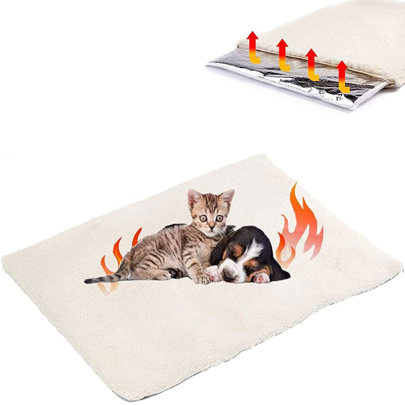 Klemon Self Heating Pet Pads Pet Blanket for Cat/Dog,Pet Heating Pad,Self Warming Cushion Mat for Cats Dogs,Self Heated Cat Dog Bed/Pet Thermal Mat Blanket Ecological 60x45 cm - BeesActive Australia