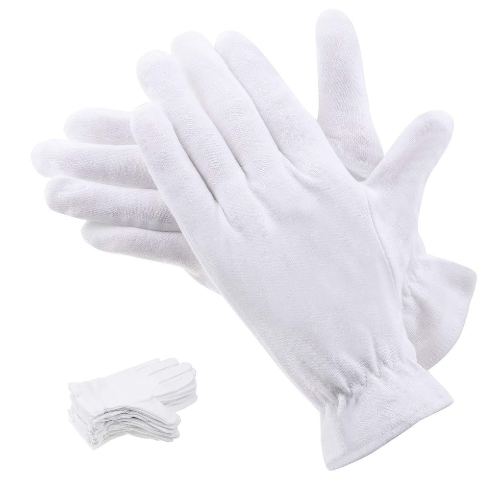 100% Cotton Gloves for Dry Hands Eczema, Selizo 10 Pairs White Cotton Gloves for Women Dry Hands Moisturizing Cosmetic Sensitive Irritated Skin Spa - BeesActive Australia