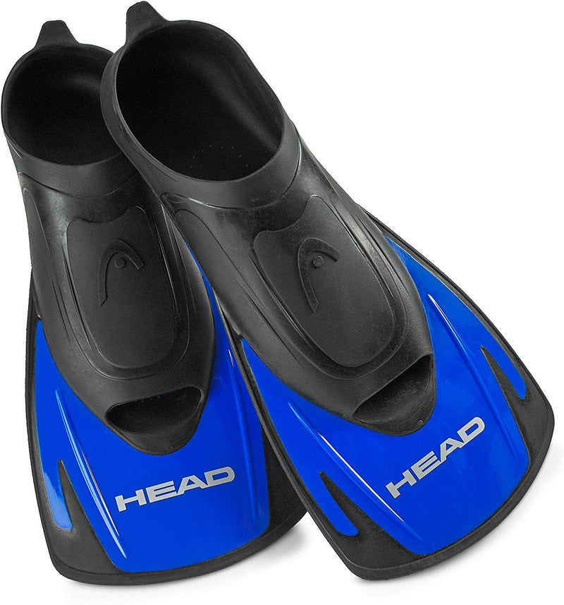 HEAD by Mares Italian Design Swim Training Fins Flippers, Designed Blade to Increase Leg Strength and Speed with Snorkel Gear Bag, Black Blue, Men's, 4-5 / Women's 5-6 - BeesActive Australia