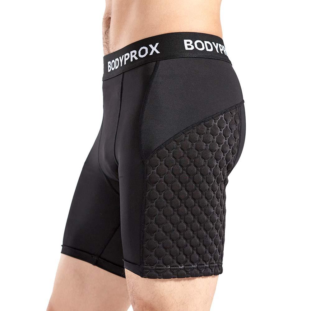 [AUSTRALIA] - Bodyprox Baseball Sliding Shorts for Men, Compression Padded Slider Shorts Medium 