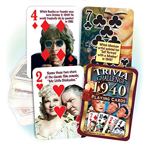 Flickback 1940 Trivia Playing Cards - BeesActive Australia
