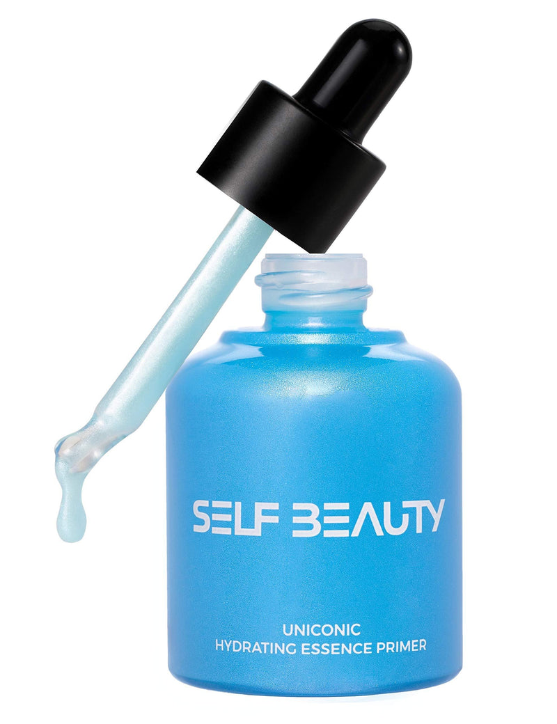 SELFBEAUTY UNICONIC Hyaluronic Acids Hydrating Face Serum to Primer Moisturizer in One 1.01fl.oz - 5-IN-1 High-Spreadability Long-lasting Foundation Primer Silicon-Free Cruelty-Free30ml (Blue Pearl) Hydrating - BeesActive Australia