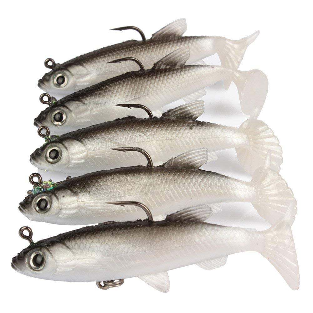 [AUSTRALIA] - Symphonyw Fishing Lures,3D Eyes Soft Fishing Lure Single Hook Baits Artificial Bait 4A 