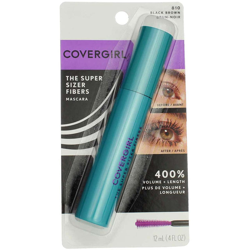 COVERGIRL The Super Sizer Fibers Mascara Black Brown .35 fl. oz. (Pack of 2) - BeesActive Australia