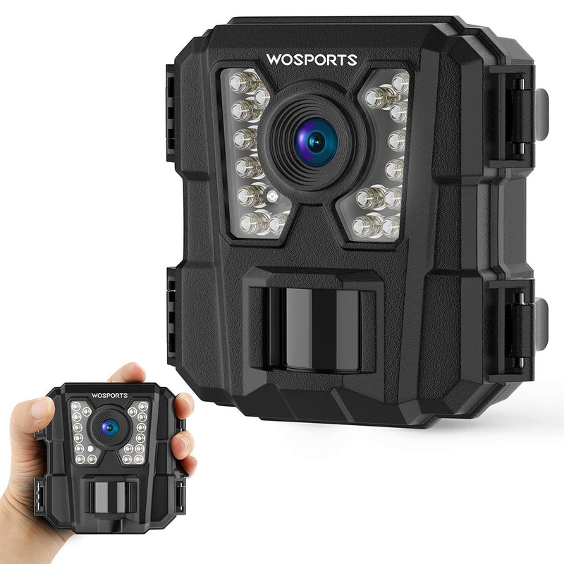 WOSPORTS Mini Trail Camera 16MP 1080P Waterproof Game Hunting Cam with Night Vision for Wildlife Monitoring Hunting - BeesActive Australia