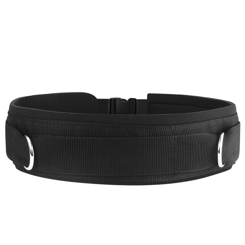 HYVAWO Waist Belt Neoprene Padded Gym Pulley Strap with Rings for Cable Machines Fitness Exercise Speed Agility Resistance Training - BeesActive Australia