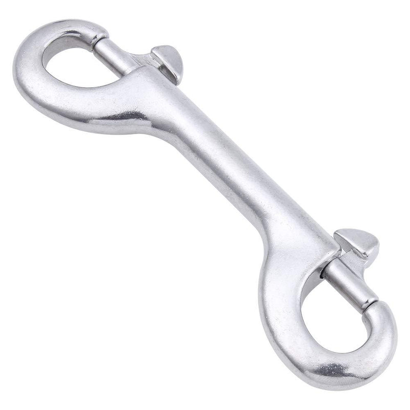 [AUSTRALIA] - AOWISH Double Ended Bolt Snap Hooks, Marine Grade Double End Scuba Diving Clips, 316 Stainless Steel Trigger Chain Clip Key Holder (Available Sizes: 3-1/2 Inch, 4 Inch, 4-1/2 Inch) 4-1/2 Inch, Silver 