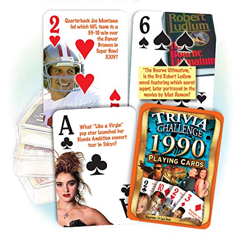 Flickback 1990 Trivia Playing Cards for Birthday or Anniversary - BeesActive Australia