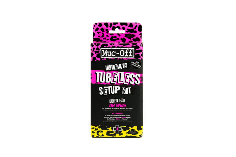 Muc Off Ultimate Tubeless Setup Kit for Tubeless Ready Bikes, DH Wide - Includes Rim Tape, Seal Patches, Tubeless Valves and Tyre Sealant, DH/Plus - BeesActive Australia
