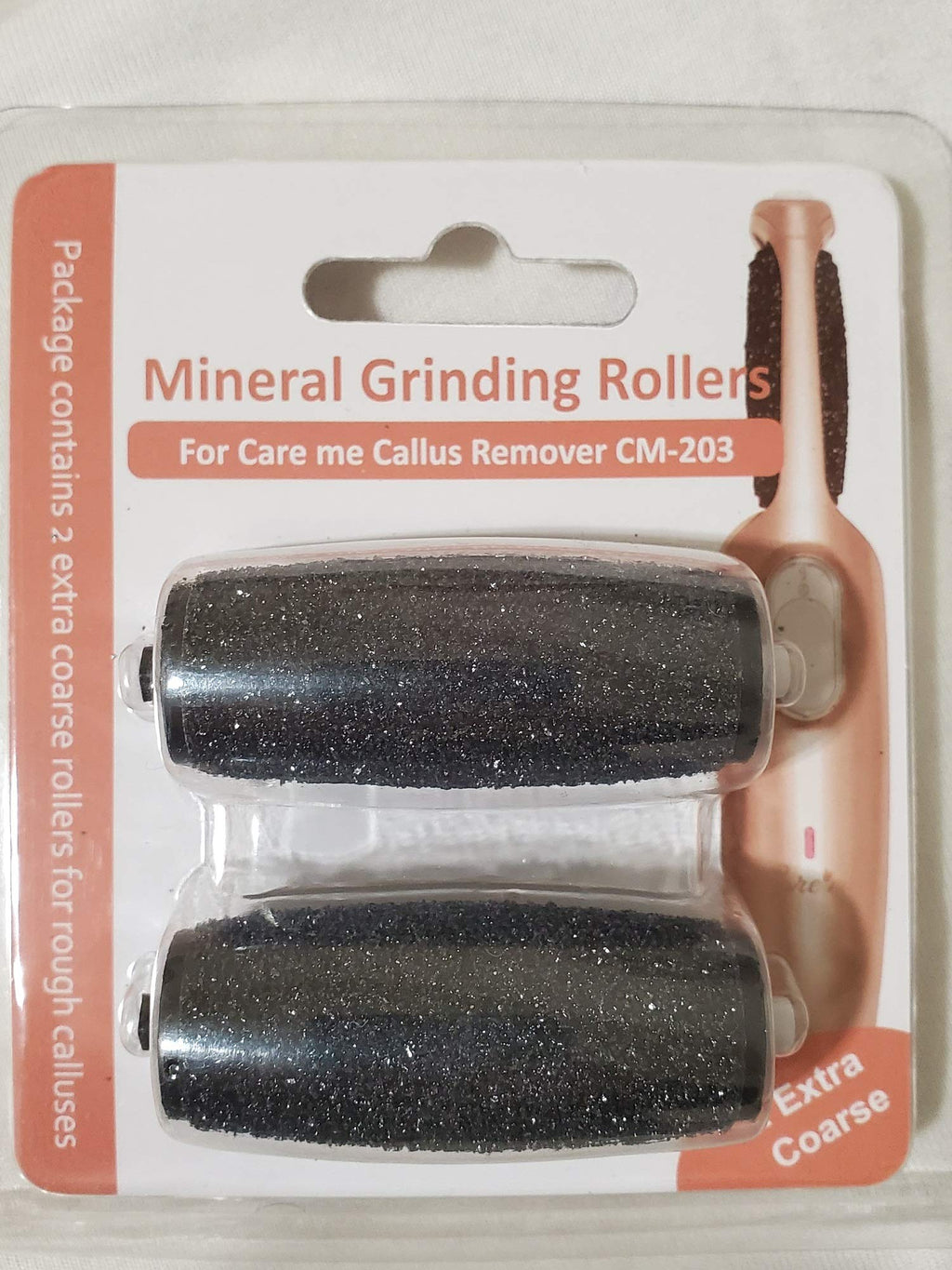 Extra Coarse Replacement Rollers for Care me Callus Remover Rechargeable CM-203 - Super Coarse Refill Roller Heads for Tough Calluses - BeesActive Australia