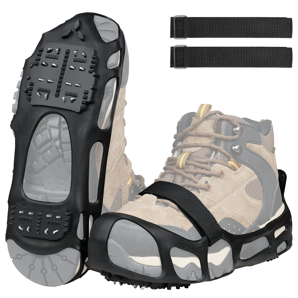 Walk Traction Ice Snow Cleats for Shoes Boots,Non-Slip Crampons Ice Snow Grippers Spikes Winter Traction Cleats for Walking Hiking on Snow and Ice Men Women Medium - BeesActive Australia