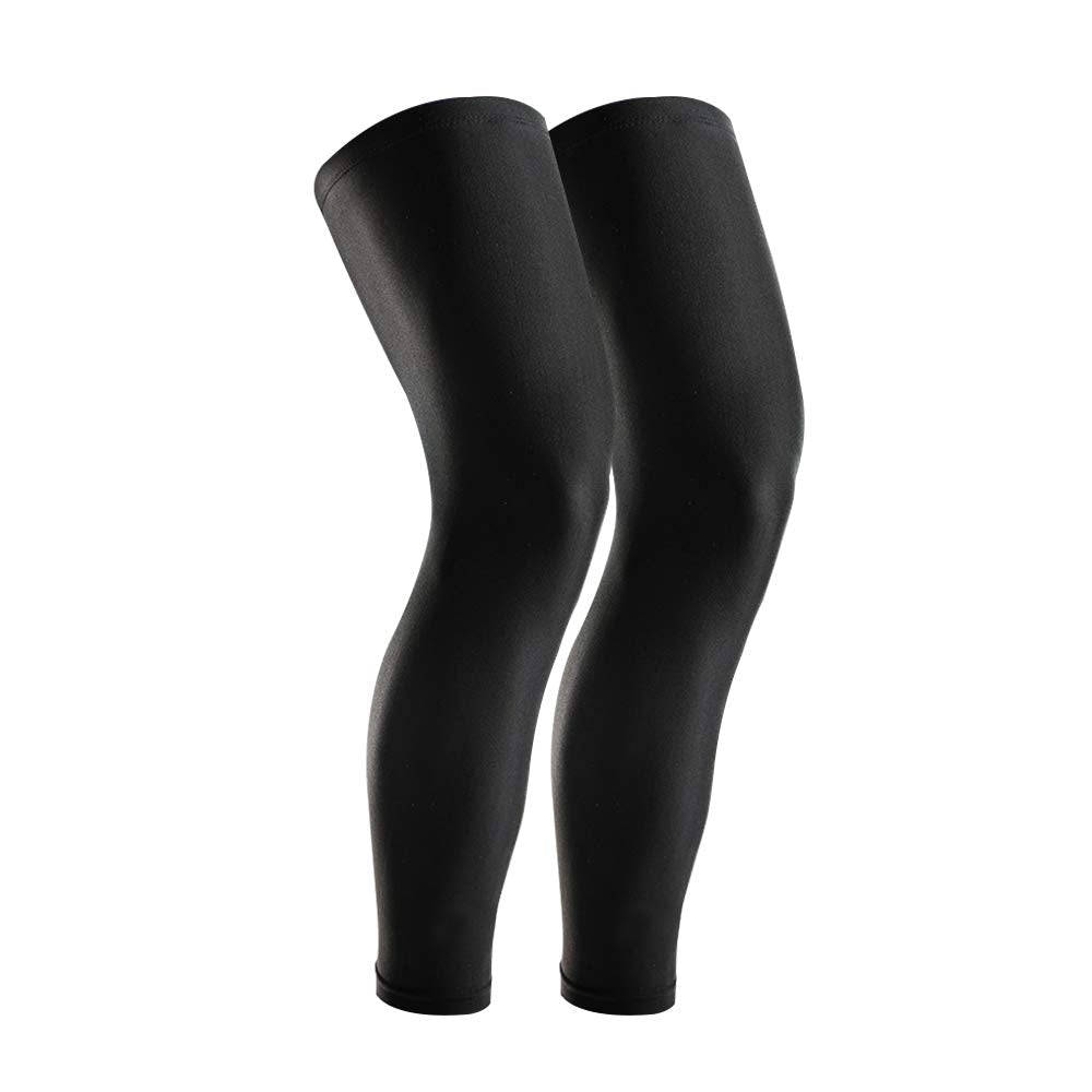 GonHui Full Leg Sleeves Compression Leg Sleeves for men and women Football Leg Sleeves Sun Protection(1 Pair) Black X-Large - BeesActive Australia