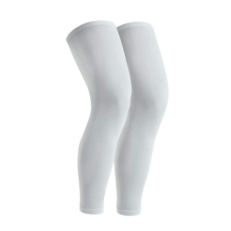 GonHui Full Leg Sleeves Compression Leg Sleeves for men and women Football Leg Sleeves Sun Protection(1 Pair) Gray Medium - BeesActive Australia