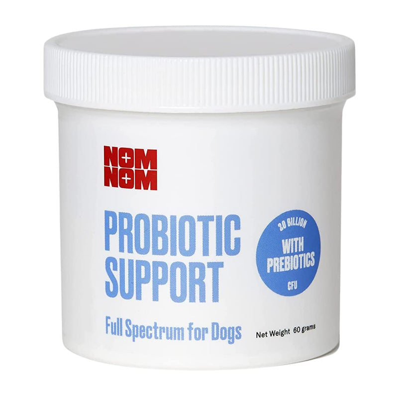Nom Nom Dog Full Spectrum Probiotic Support Prebiotic Fiber and Inulin Powder Blend - Dog Probiotic for Digestive, Immune, and Dog Allergy Health Preferences - BeesActive Australia