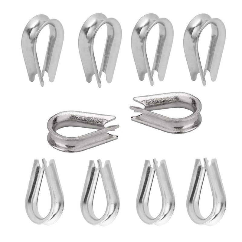 SamIdea 8mm 5/16 inch Wire Rope Chain Thimble for Boat Rigging, 304 Stainless Steel Rope Thimble Rigging (Pack of 10) - BeesActive Australia