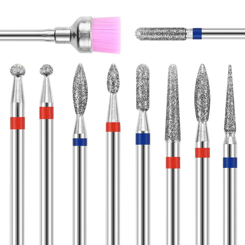 nail drill bits set, 7PCS 3/32 inch tungsten carbide diamond nails bit for e-file polishing polygel acrylic manicure pedicure cuticle clean use and more! - BeesActive Australia