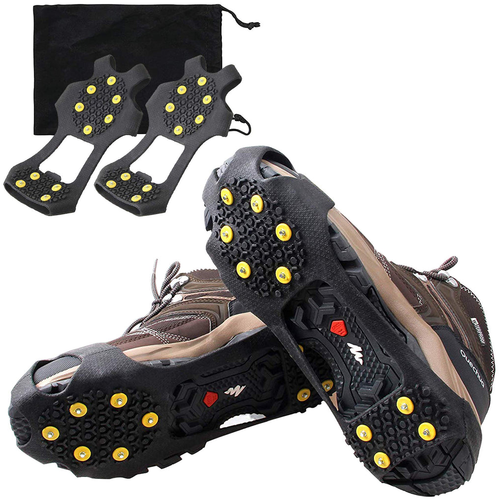 OROOTL Ice Snow Cleats for Shoes and Boots Snow Traction Crampons for Men Women Kids Anti Slip Spikes Overshoe Winter Ice Cleats Stretch Footwear for Walking on Snow and Ice S (Men:2.5-4 / Women:4-5.5) - BeesActive Australia