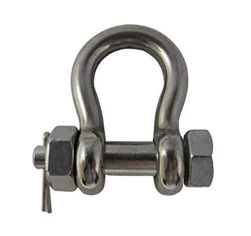[AUSTRALIA] - Stainless Steel (316) Anchor Shackle 5/16" (8mm) Oversized Bolt Pin Forged US Type Marine Grade 
