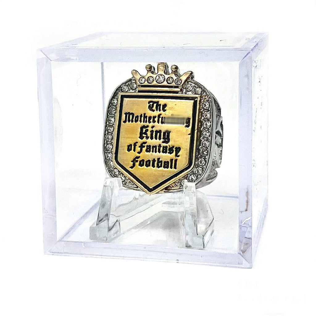 Legacy Rings Fantasy Football Championship Ring Motherf-ing King of Fantasy Football with Display Case 13 - BeesActive Australia